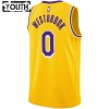 Los Angeles Lakers Russell Westbrook 0 Nike 2022-23 Icon Edition Kulta Lasten Pelipaidat Swingman